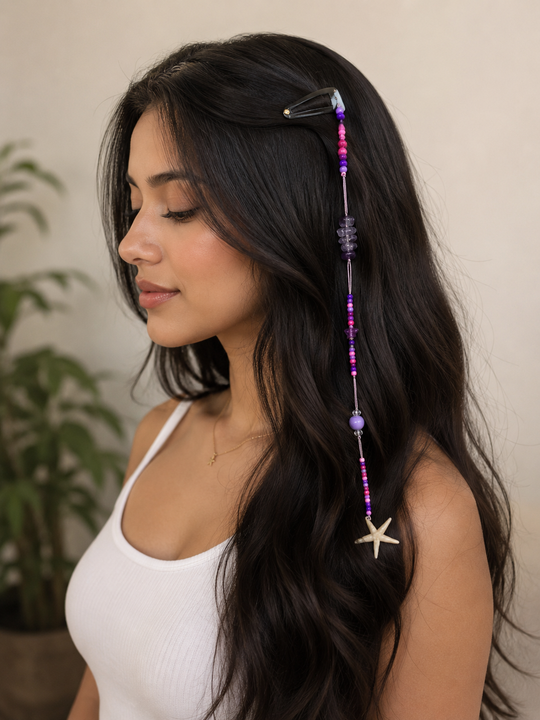 Lavender Mermaid clip on