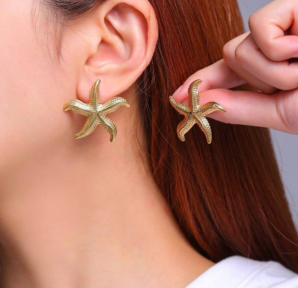 Sea star earrings